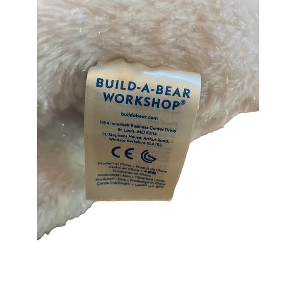 Build A Bear Workshop White/silver Glittery Reindeer. 16" Stuffed Animal Plush - Picture 4 of 5